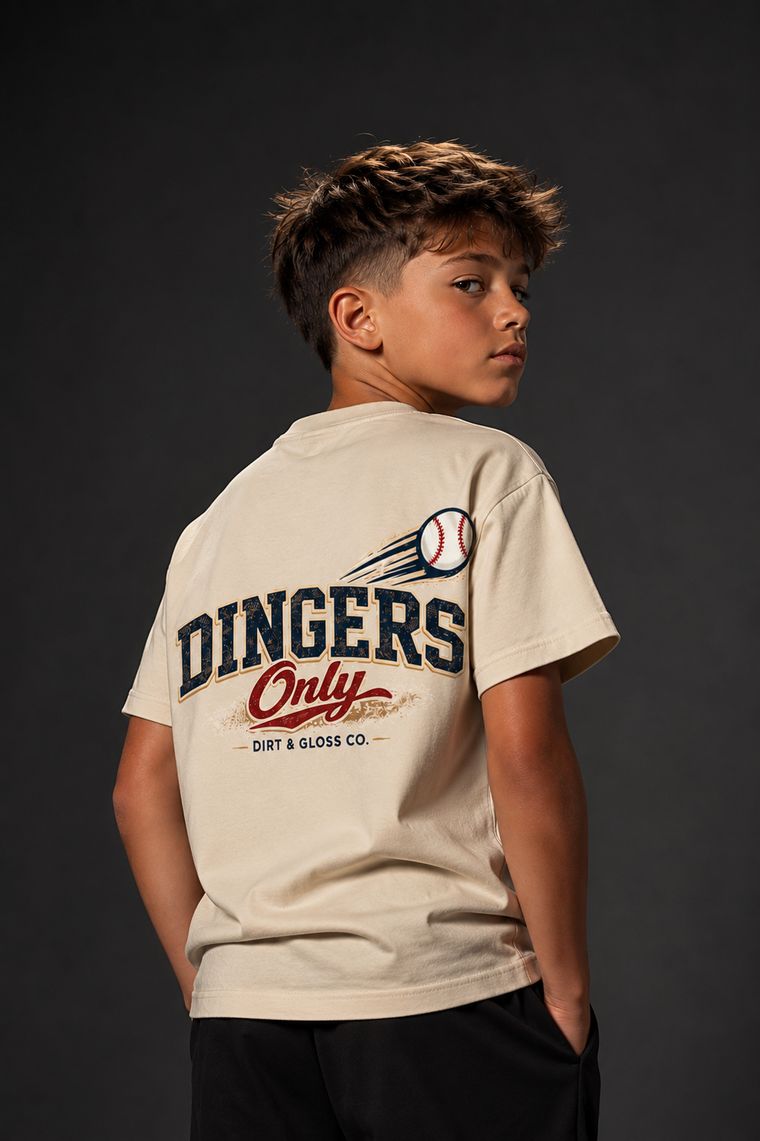 Dingers Club — Youth Baseball Tee
