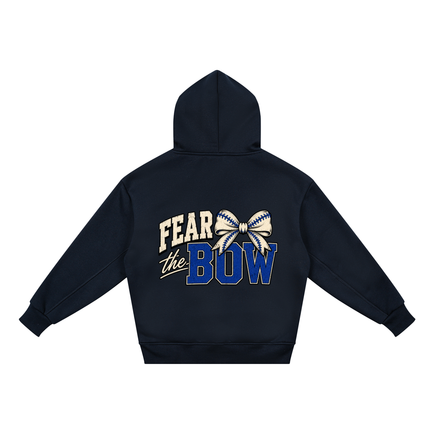 Navy Blue youth hoodie back